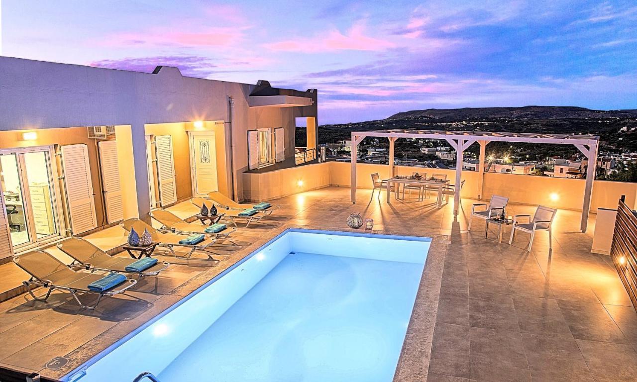 Villa Di Giorgio Heated Pool Kournas Exterior photo